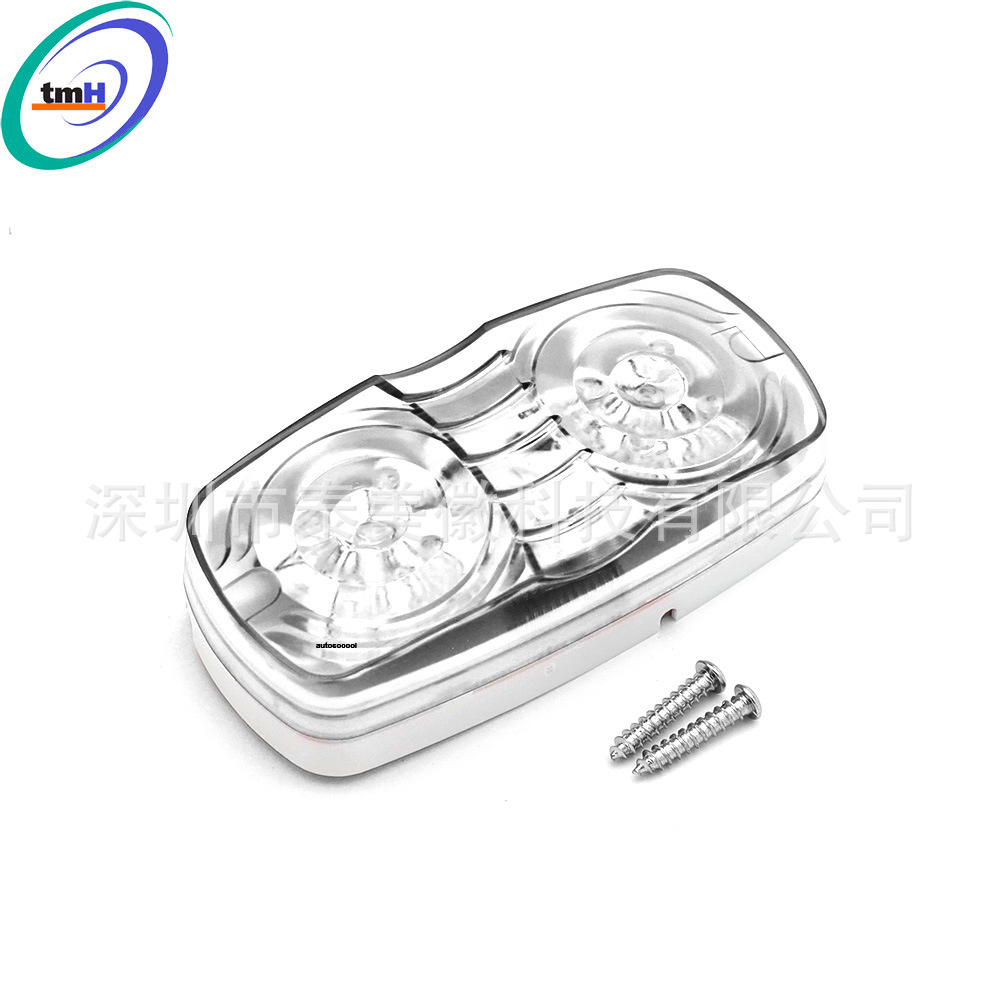 LED luz lateral del camión doble luz lateral redonda 10LED luz de señal de camión luz lateral del coche de advertencia de señal anticolisión