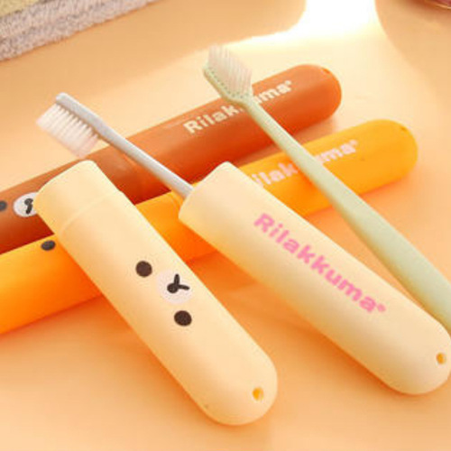 Cartoon Rilakkuma toothbrush cover toothbrush box storage box with lid for washing