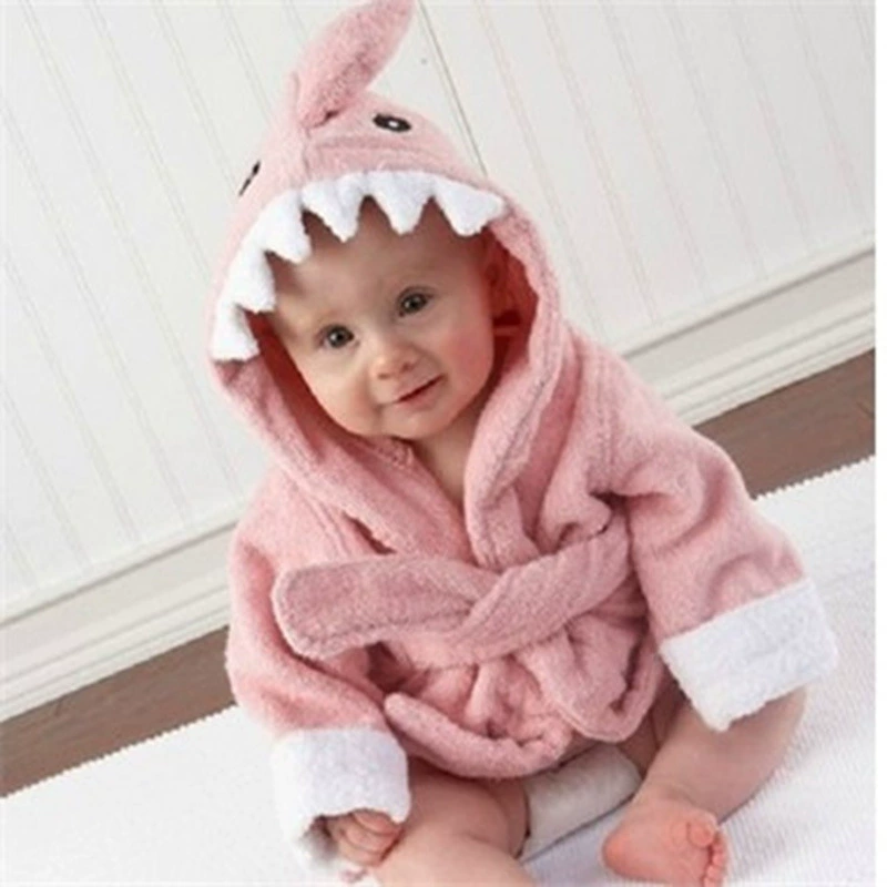 Cotton towel, children's bathrobe, cartoon hoody, European style, print