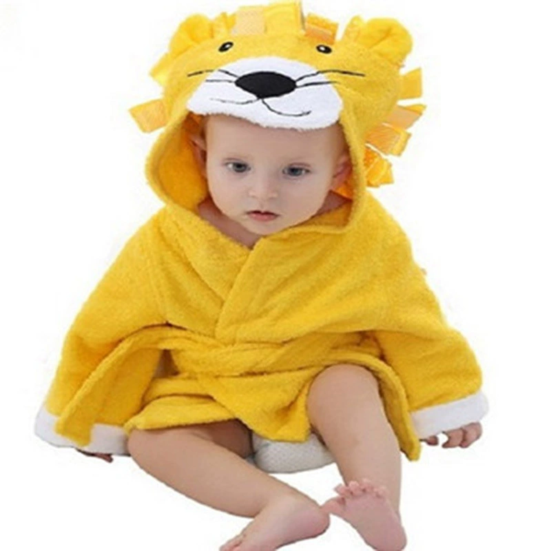 Cotton towel, children's bathrobe, cartoon hoody, European style, print