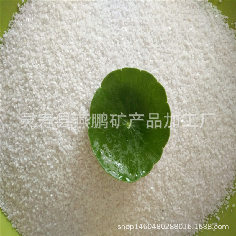 燕鹏供应20-40目白雪花白鱼缸垫底砂酒店人造沙滩用白砂子