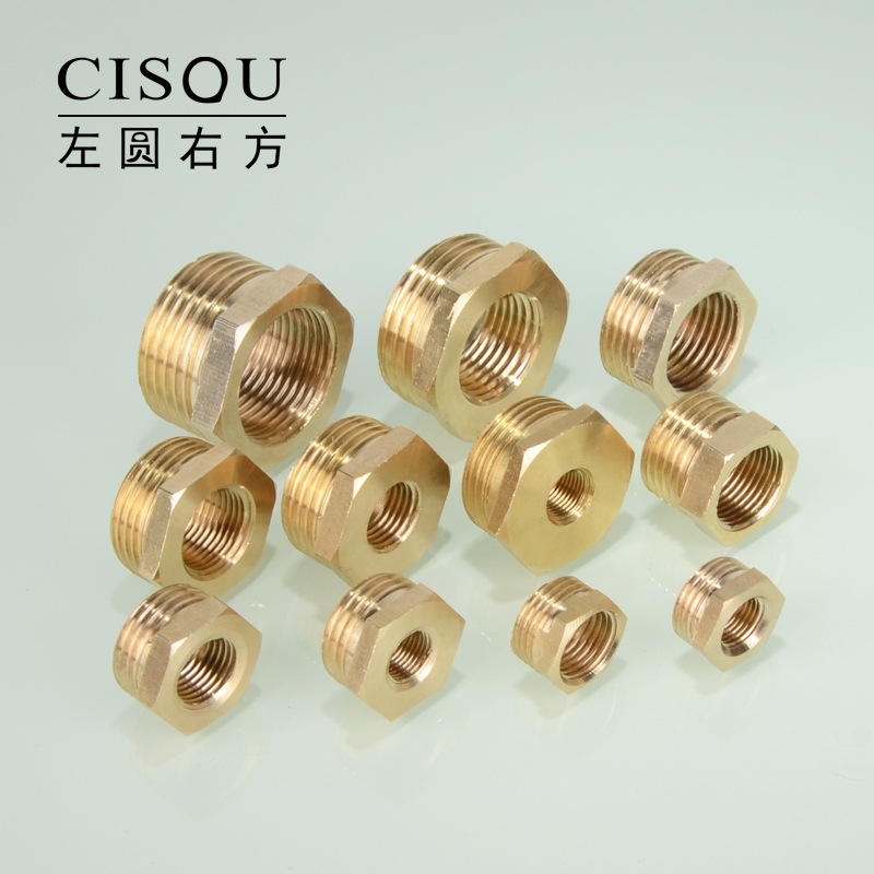 황동 1inch - 6포인트, 4포인트, 2포인트, 1/3포인트 변환, 내부 및 외부 나사, 내부 나사 및 외부 나사, 축소형 구리 조인트 액세서리