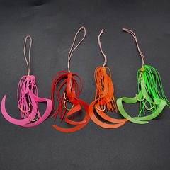 Silicone-threaded lure with trailing ribbon, paired with a handmade lead head featuring the "Yan Yue" beard design and equipped with Ise-Ni gold hooks for the Beard Man.