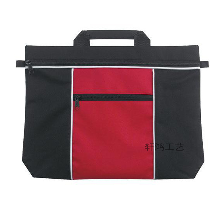 防水牛津布拉链手提袋 600D资料文件收纳袋 培训学校广告袋