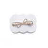 Metal hair accessory, fashionable hairgrip from pearl, golden hairpins, Korean style, wholesale