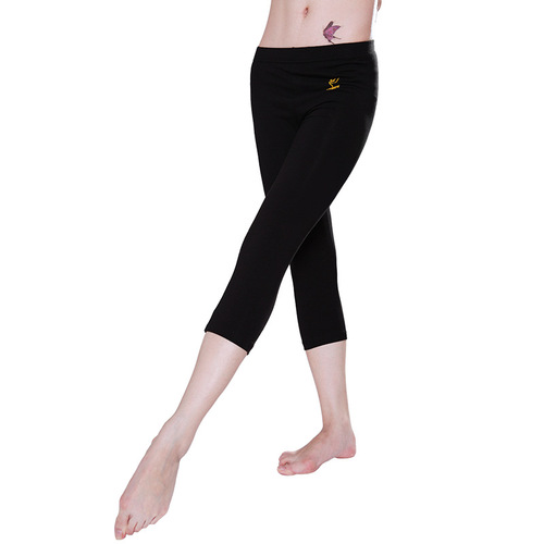Red dance shoes thin cotton spring and summer classical dance pants for women tight-fitting exercise women's dance exercises slim cropped pants 20093