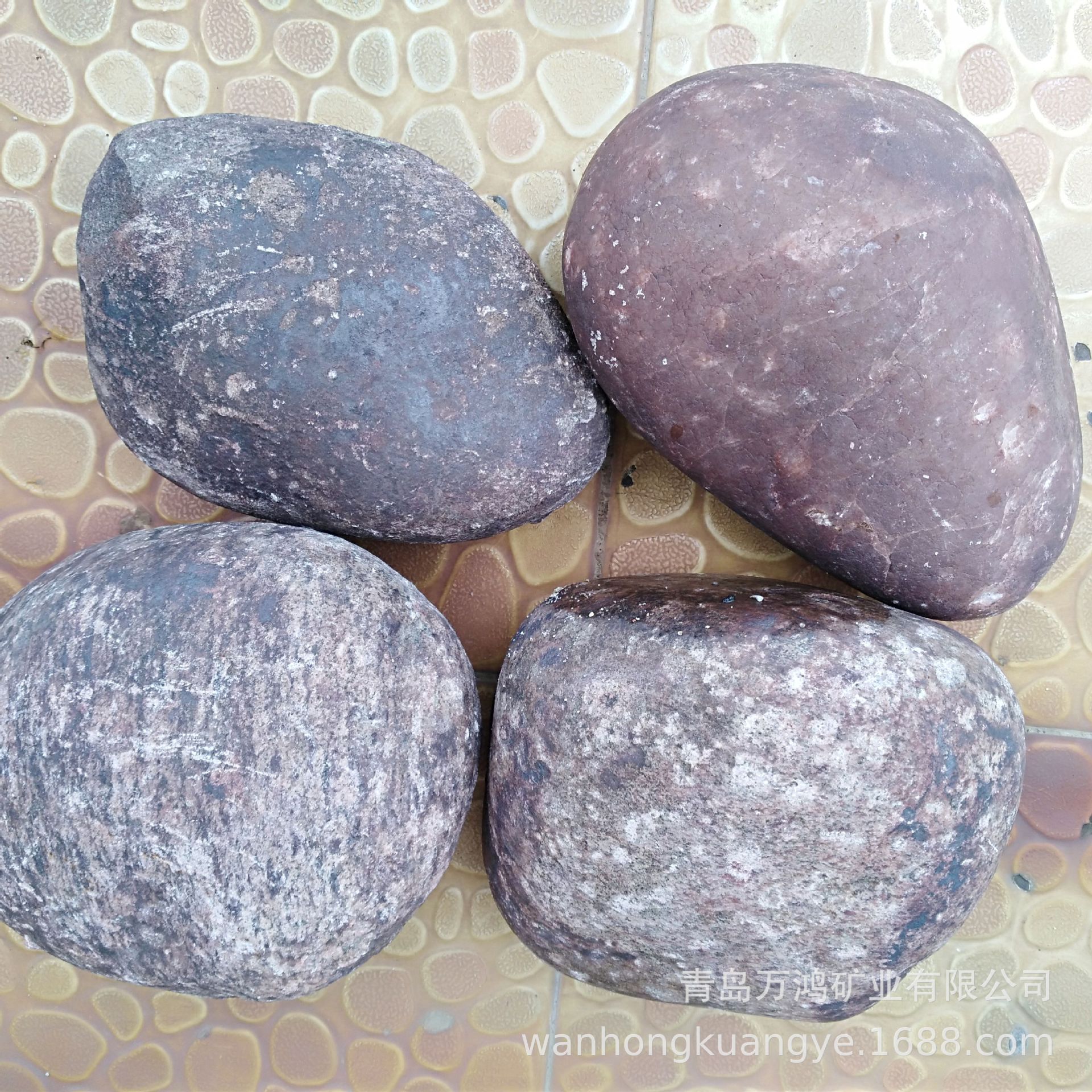 青岛椭圆鹅卵石 5-10cm鹅卵石园林造景过滤铺底用大卵石