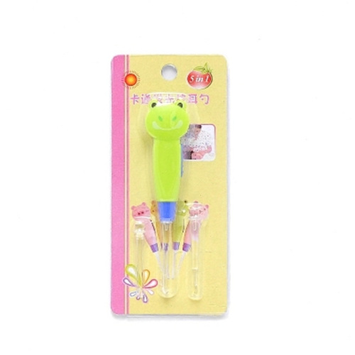 Cartoon animal children's ear scoops detachable luminous ear scoops infant plastic ear scoops