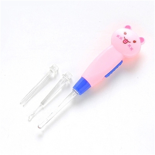 Cartoon animal children's ear scoops detachable luminous ear scoops infant plastic ear scoops