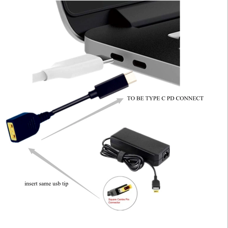 Кабель питания Type-C PD, USB-C PD зарядный кабель, обычный адаптер в PD шнур питания