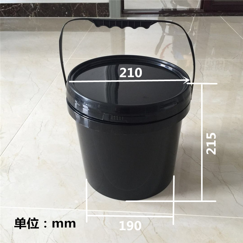 5升塑料桶化工桶5公斤油墨罐黑色带提手油漆涂料化工桶