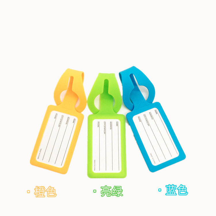 silica gel luggage Tag silica gel luggage information Draw bar box Tag Luggage bag Identification cards Information Card