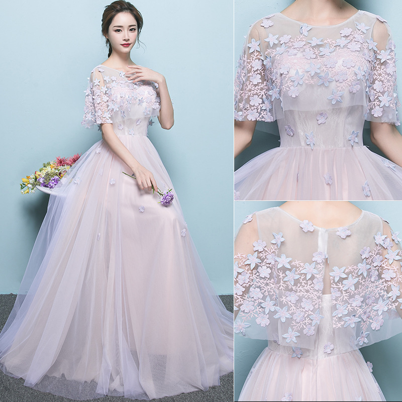 Temperament Party Host Dress 2025 New Female Bridesmaid Dress Student Dress Long Elegant Evening Dress for Women