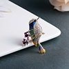 Fashionable cute universal metal brooch, European style, flowered, wholesale