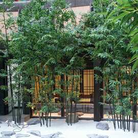 仿真竹子装饰加密塑料假竹子隔断仿真阻燃竹子装饰造景 仿真叉竹