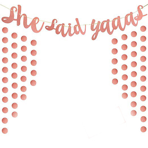 Suministro directo de fábrica novia a ser miss a Mrs oro rosa solo partido Glitter Garland bandera