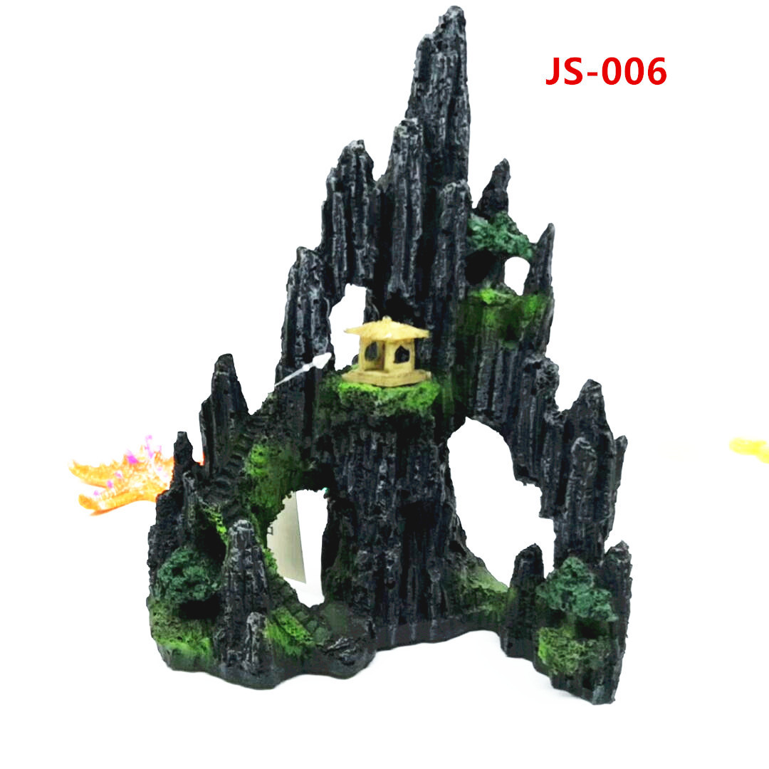 Accesorios de paisajismo acuario resina simulación rocalla pecera acuario decoración agua paisaje artificial montaña simulación rocalla