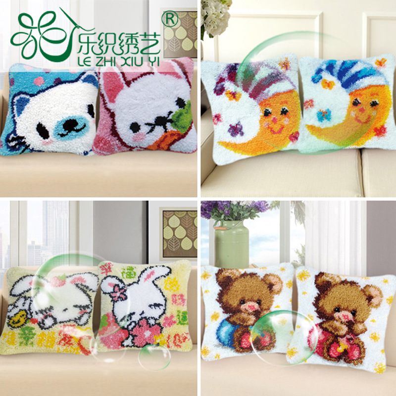 베개 DIY 카펫 자수 세그먼트 자수 베개 울 베개 소파 쿠션 제조 업체 도매 재료 키트
