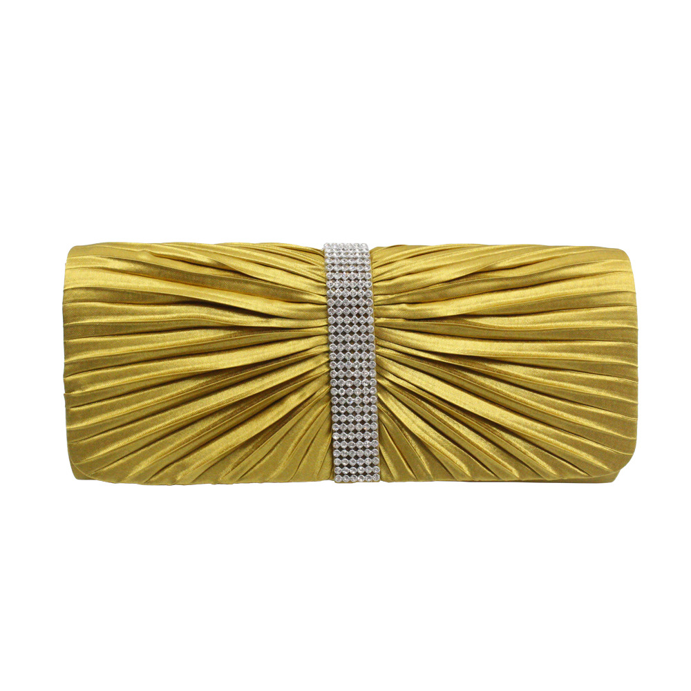 Explosive European and American fashion pleated with Diamond evening bag evening bag wedding bag crystal diamond clutch bag