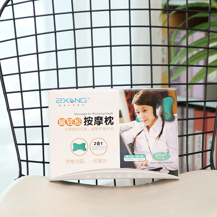 Coche eléctrico masaje en casa cuello protección sueño hueso almohada masaje almohada espalda almohada cervical masajeador al por mayor