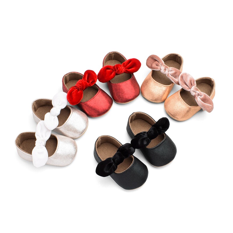 Bow-shaped baby shoes soft rubber sole toddler shoes non-slip baby shoes cute princess shoes G815