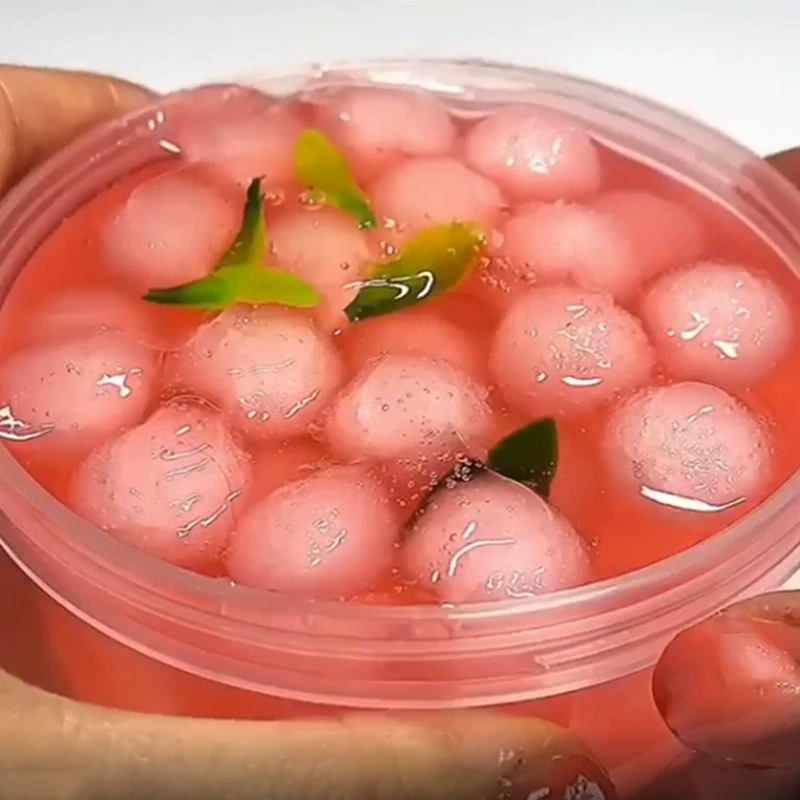 [slime水晶泥红樱桃透明泥戳戳泥棉花泥戳戳泥解压玩具樱桃泥创意]