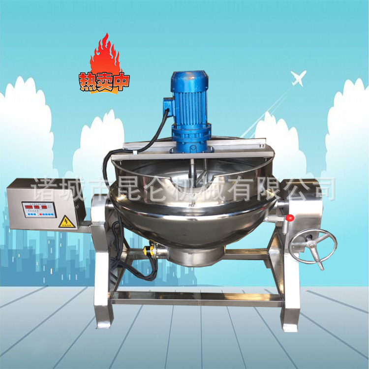半自动行星搅拌夹层锅 炒料机 奶豆腐熬制锅 辣椒酱炒锅