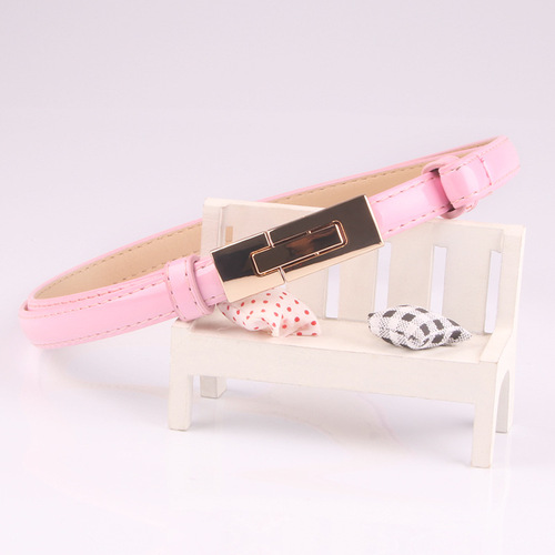 Korean style all-match patent leather women’s adjustable buckle belt candy color sweet fashionable women’s belt factory direct sale