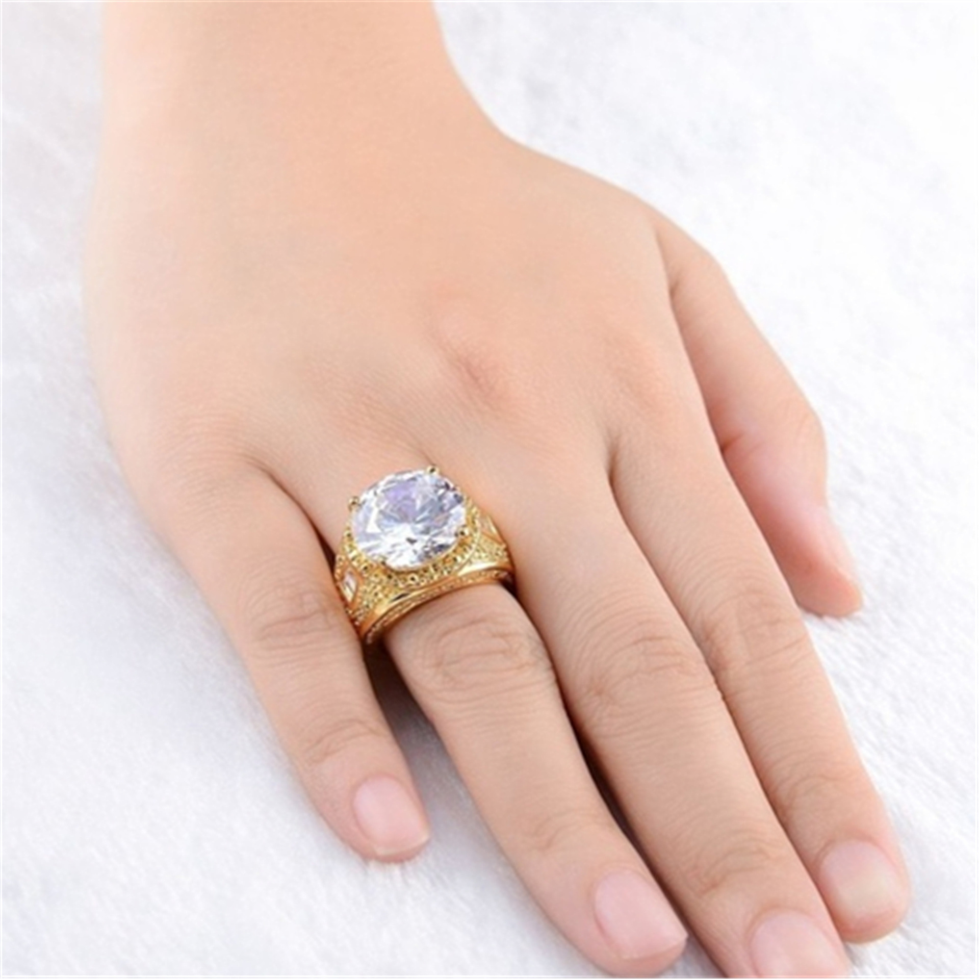 wish Hot Selling European and American Fashion Modeling Foreign Trade Supply Trend Big Men's Ring Jewelry Gold Plated Zircon Ring Direct Selling wish Hot Selling European and American Fashion Modeling Foreign Trade Supply Trend Big Men's Ring Jewelry Gold Plated Zircon Ring Direct Selling