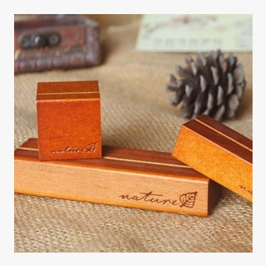 Muguang creative design zakka groceries creative gifts wooden retro signature card holder photo message holder