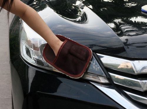 Direct selling car washing wool gloves wool velvet waxing thickened double-sided gloves car cleaning tools cleaning supplies