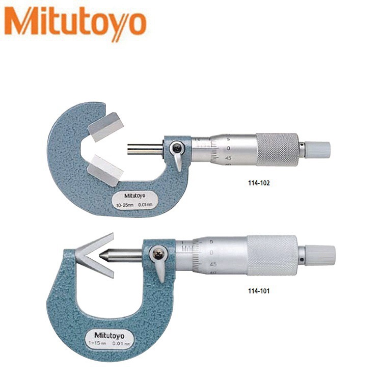 Mitutoyo三丰114-101 V型测砧外径千分尺1-15mm 外径测量尺