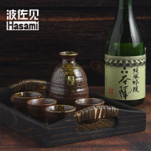 日本进口备前烧清酒壶复古酒具礼盒酒壶烧酒杯家用分酒器烫酒壶