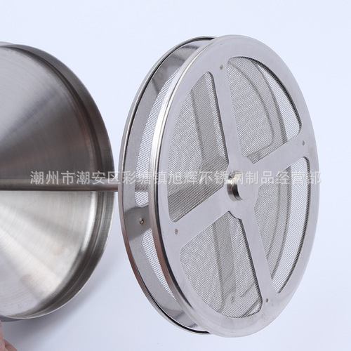 Japanese milk frother 800ml cappuccino Japanese double filter manual milk frother stainless steel coffee utensil
