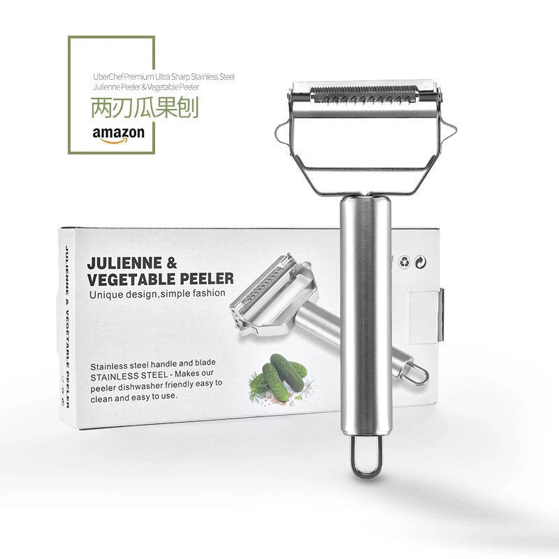 Немецкая двухголовая многофункциональная терка из нержавеющей стали, креативная Терка два-в-одном, Овощечистка, терка для дыни