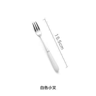 Vajilla occidental hogar cerámica cuchillo de acero inoxidable, tenedor y cuchara cuchillo de carne vajilla traje creativo occidental fruta tenedor y cuchara