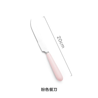 Vajilla occidental hogar cerámica cuchillo de acero inoxidable, tenedor y cuchara cuchillo de carne vajilla traje creativo occidental fruta tenedor y cuchara