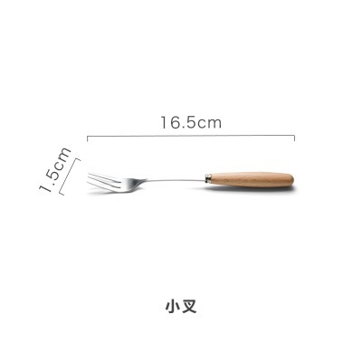 Hogar mango de madera de acero inoxidable 304 tamaño comedor cuchillo tenedor cuchara palillos cocina portátil suministros vajilla mango de madera creativa