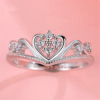 Taobao Tmall Hot Sell Romantic Crown Ring Inlays Diamond Crown Coronation Ring Source Personal Fashion Ring