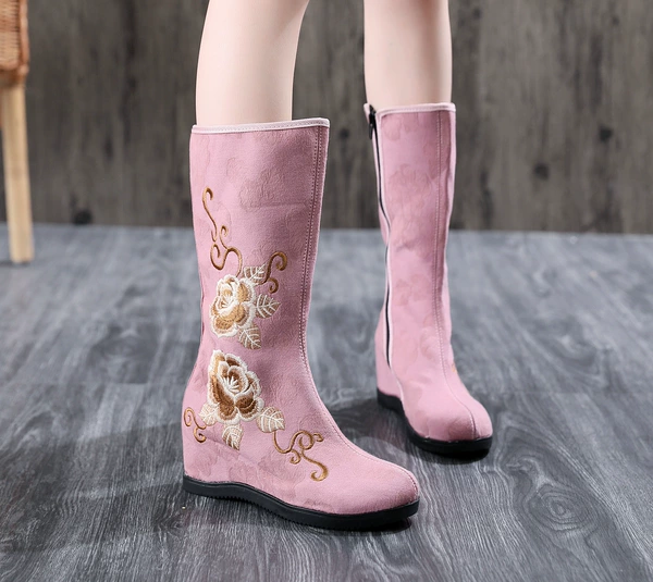 Gray -colored single boots