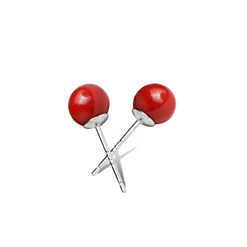 Organic earrings, silver 925 sample, Korean style