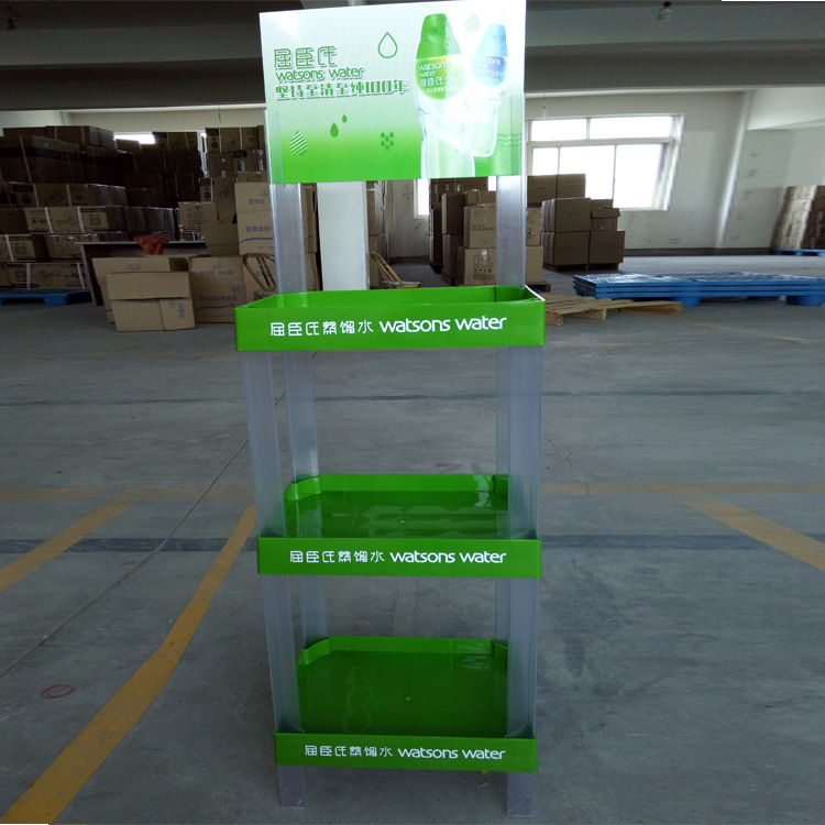 三层塑料货架  35*24注塑陈列架 超市矿泉水塑料展示架