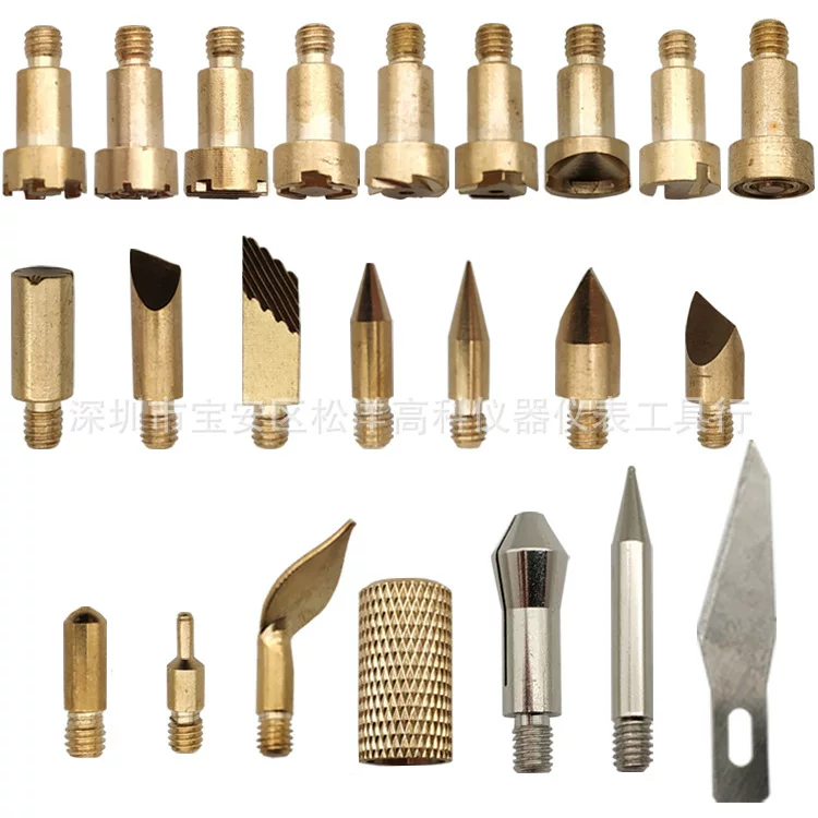 Carved brush, set, 23 pieces