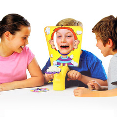Tabletop game interactive cream slapping machine single person face slapping machine cream slapping machine fun parent-child prank toy