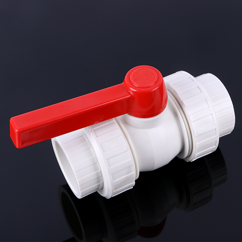 Accesorios para tuberías PPR Yahong 20 25 32 40 50 gama completa de especificaciones Válvula de bola de doble unión totalmente plástica PPR en stock