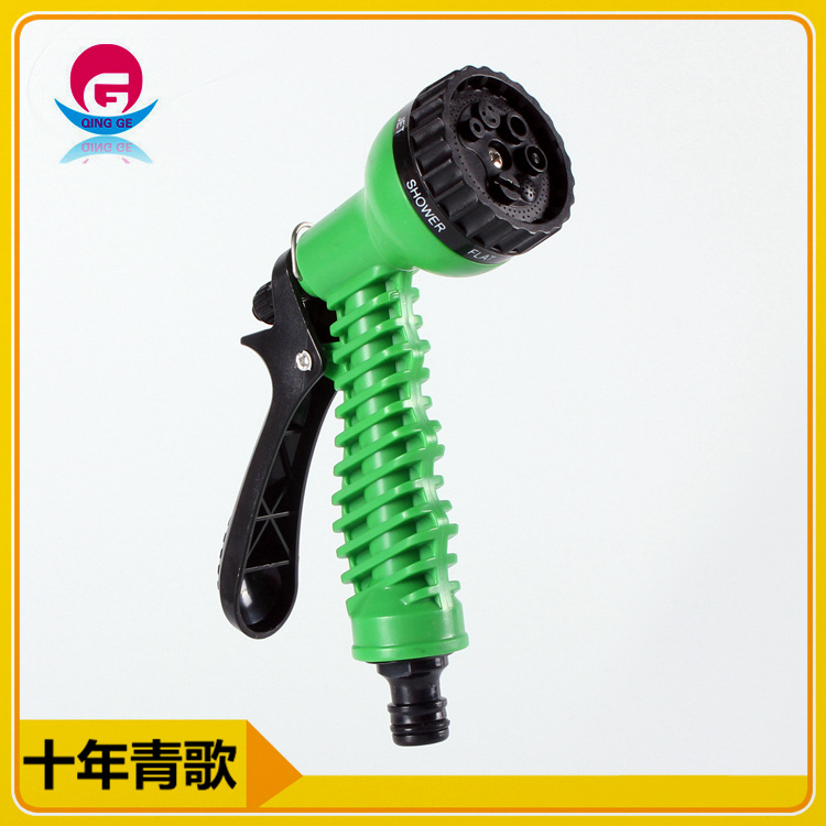 跨境专供带奶嘴洗车水枪 高压汽车洗车7功能水 高压伸缩水管专用