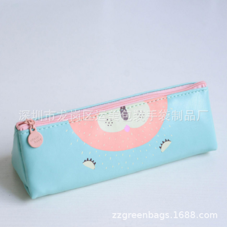 小清新帆布笔袋 学生大容量文具铅笔袋 学生多功能收纳袋