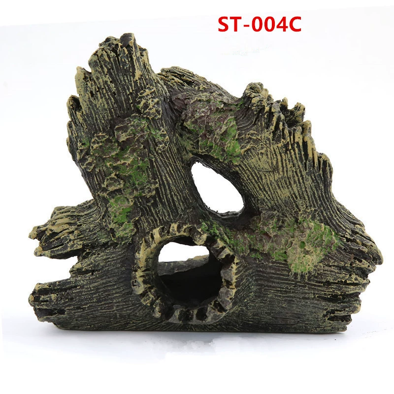 Аквариумная Resin ремесло Crystal Shrimp Dodge House Breeding House Genbolt and Wooden Playing House Hatter Tree Cave