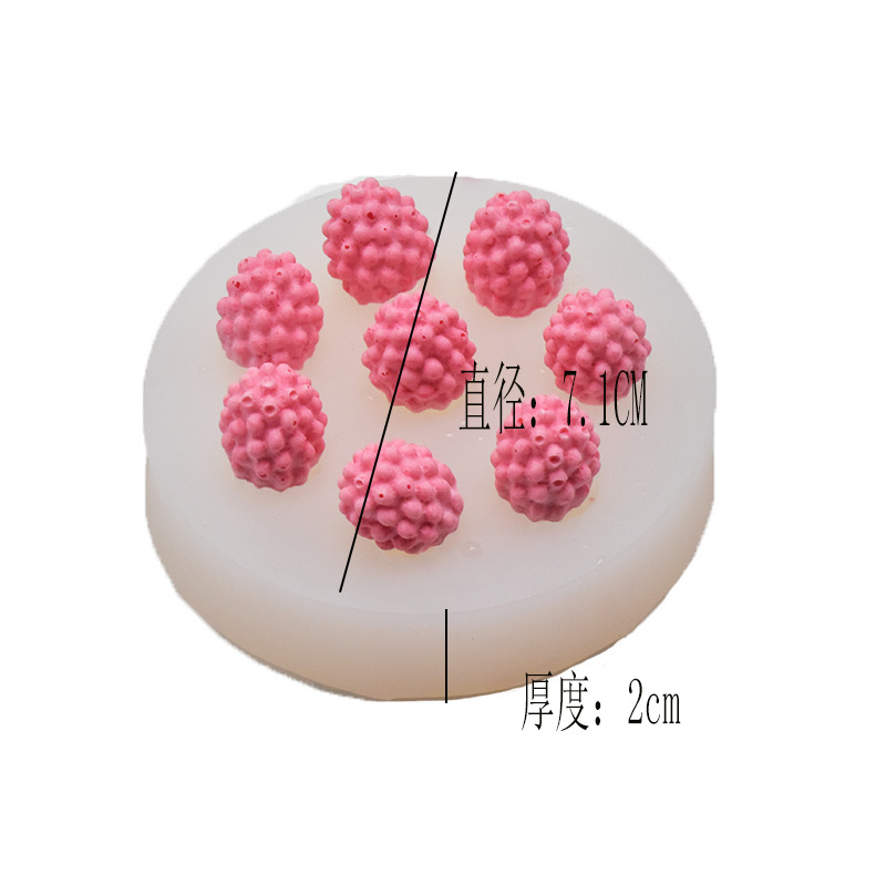 DIY baked raspberry Mulberry car aromatherapy gypsum dessert cake chocolate silicone mold