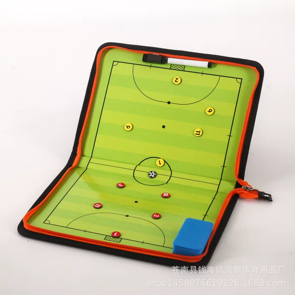 Manufacturer Wholesale Zipper Five-A-Side Football Tactical Board Coach Teaching Board Foldableing Tactical Board Magnetic Tactical Disk